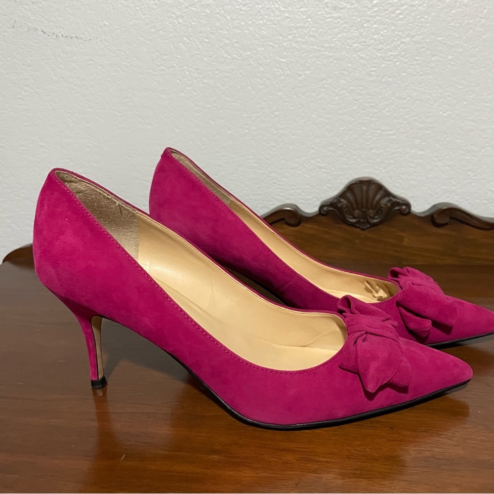 Ivanka Trump Magenta Heels with Bow Detail